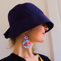 Boucles creoles bleu clair