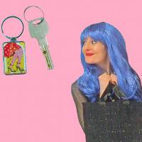 Porte-clé *Robe à pois*